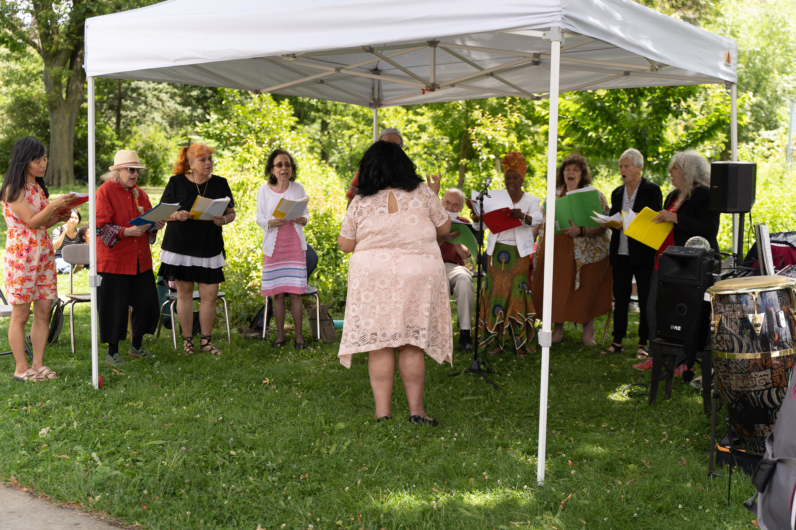 JASA Chorus performing at JBOLC Garden Community Farmers Market grand opening and Juneteenth Holiday Celebration